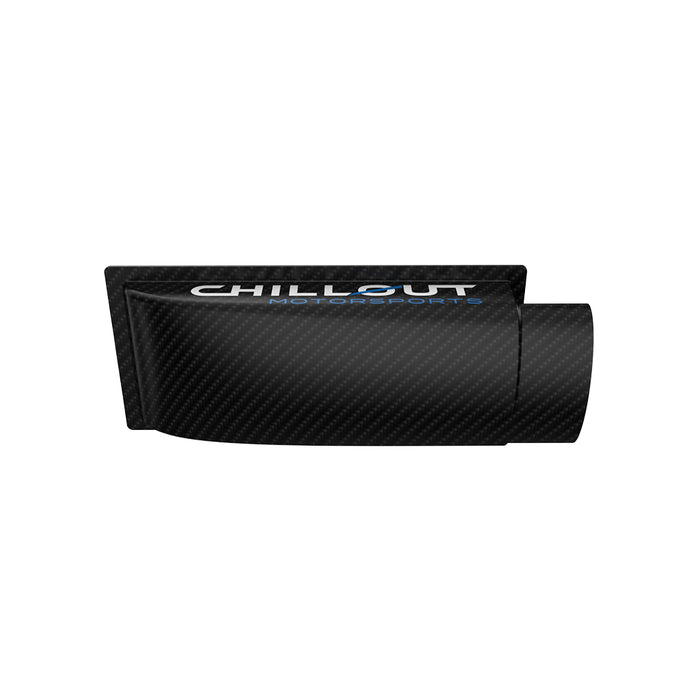 3-inch 90-degree Ultra Slimline Carbon Fiber Plenum for Motorsport Cooling Systems by Chillout Motorsports