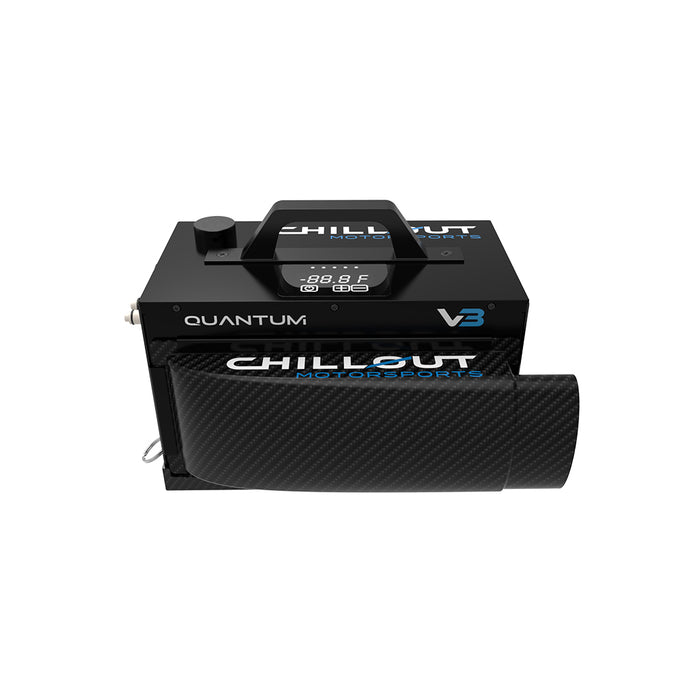 3-inch 90-degree Ultra Slimline Carbon Fiber Plenum for Motorsport Cooling Systems by Chillout Motorsports