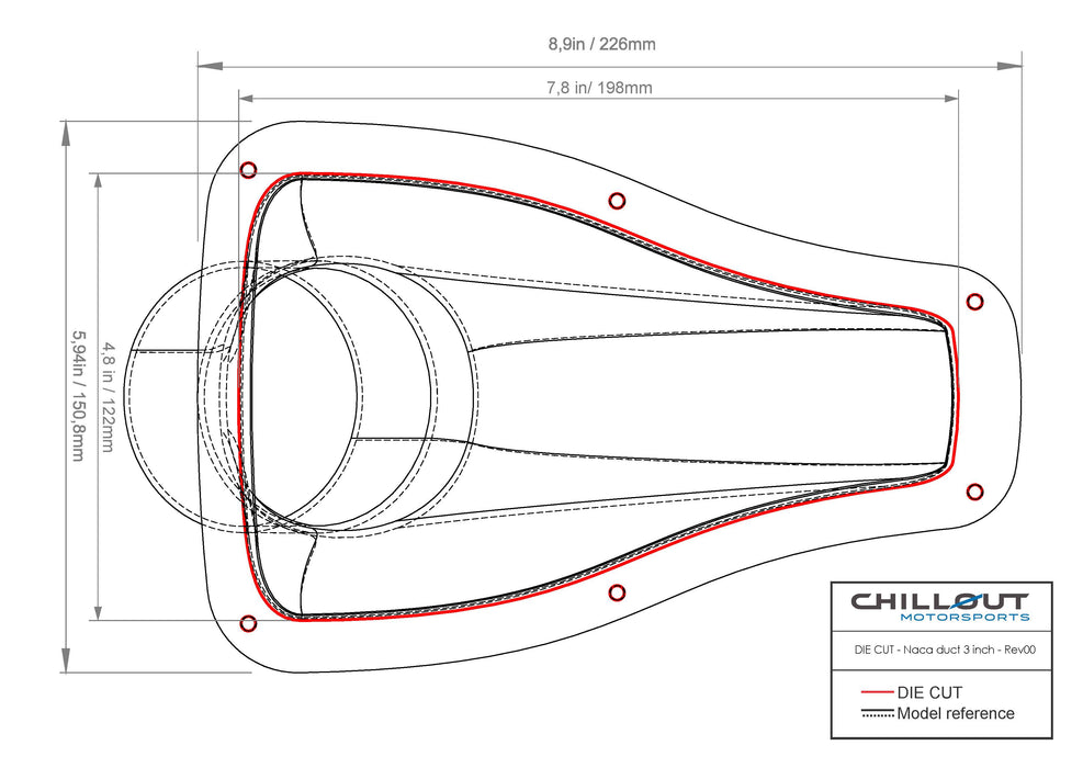 3" Carbon Fiber NACA Duct