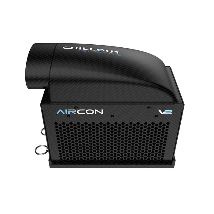 Chillout Motorsports Aircon V2 personal cooling unit with adjustable airflow and temperature settings