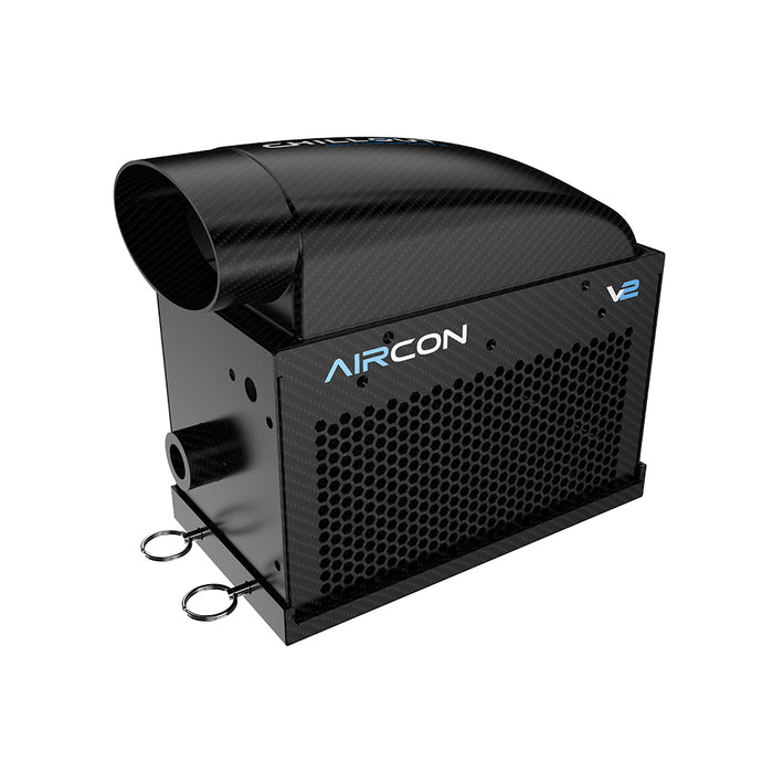 Chillout Motorsports Aircon V2 personal cooling unit with adjustable airflow and temperature settings