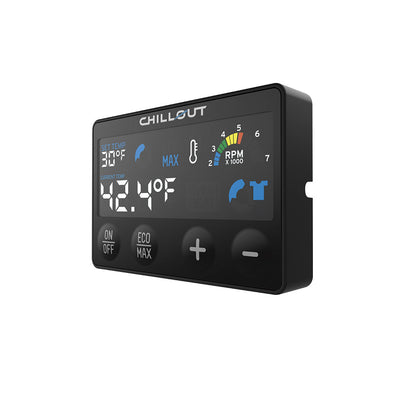 Chillout Motorsports Cypher Pro Remote Control – front view of advanced driver cooling controller for motorsport racing