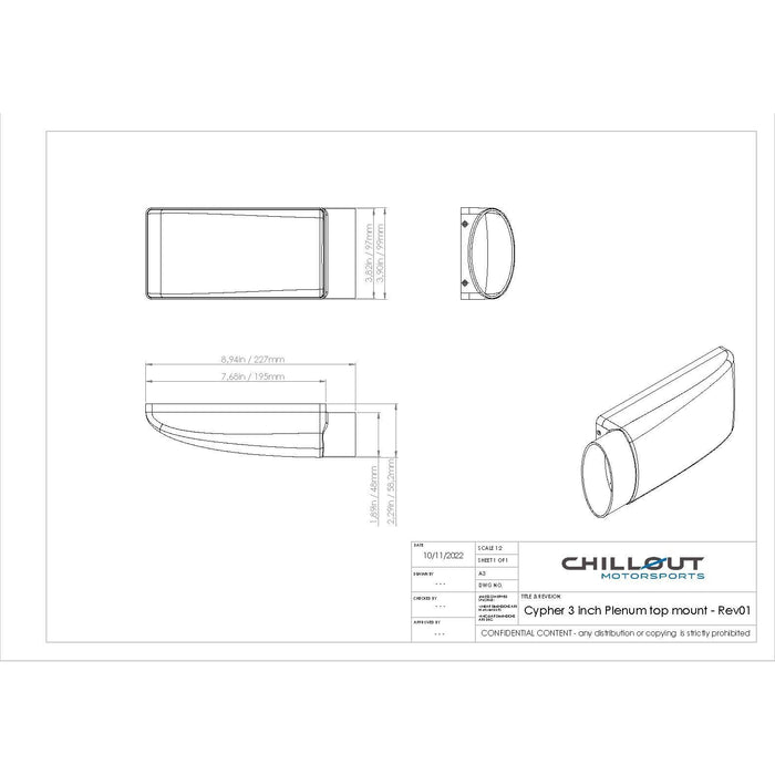 Chillout Systems Carbon Fiber Plenum Top Mount (Cypher) Motorsport