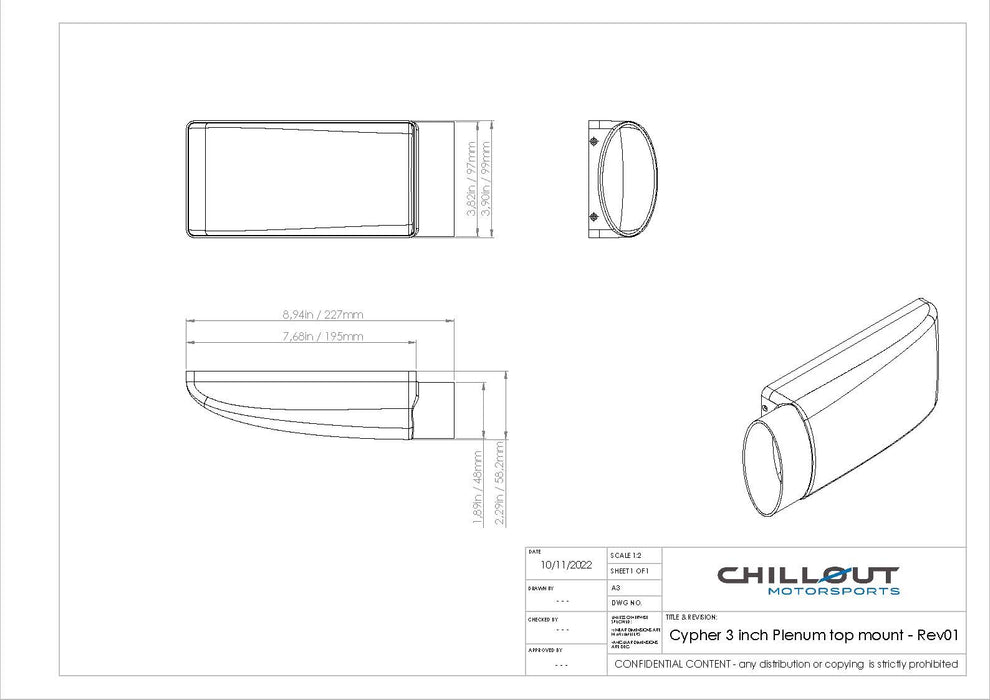 Chillout Systems Carbon Fiber Plenum Top Mount (Cypher) Motorsport