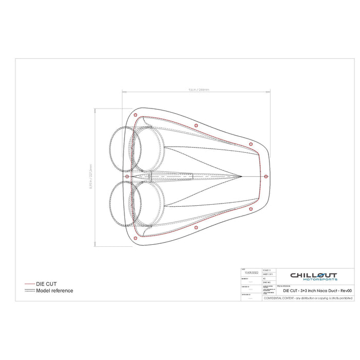 Chillout Systems 3" Carbon Fiber NACA Duct (Dual) Motorsport