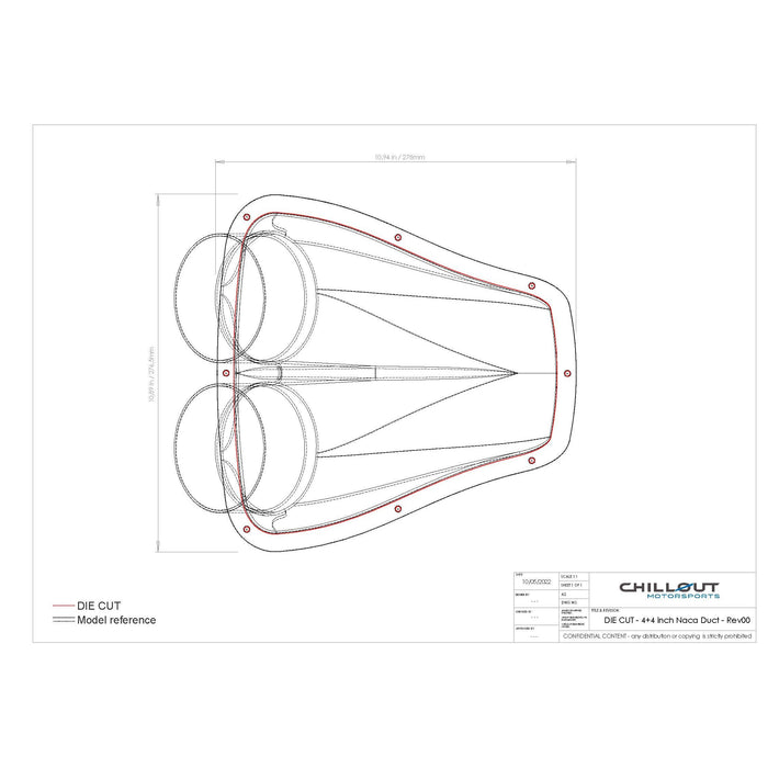 Chillout Systems 4" Carbon Fiber NACA Duct (Dual) Motorsport