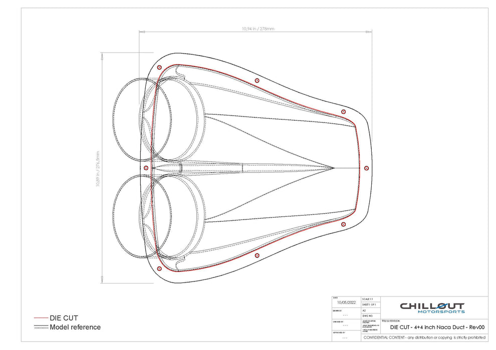 Chillout Systems 4" Carbon Fiber NACA Duct (Dual) Motorsport