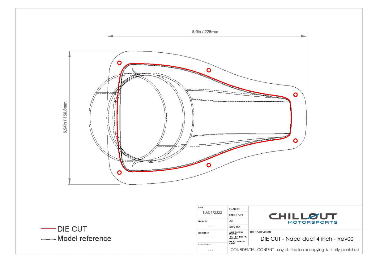 Chillout Systems 4&quot; Carbon Fiber NACA Duct Motorsport