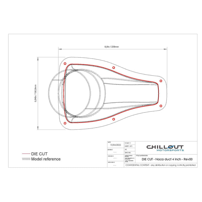 Chillout Systems 4" Carbon Fiber NACA Duct Motorsport