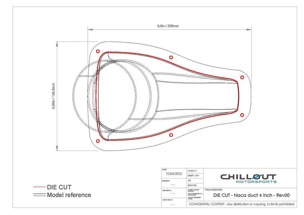 Chillout Systems 4" Carbon Fiber NACA Duct Motorsport