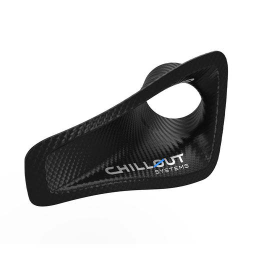 Chillout Motorsports 3-inch carbon fiber NACA duct for efficient airflow integration in cooling systems.